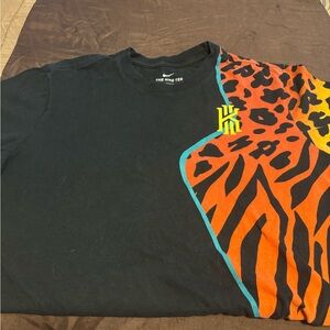 Nike Kids Black Tee with Orange and Red Graphic